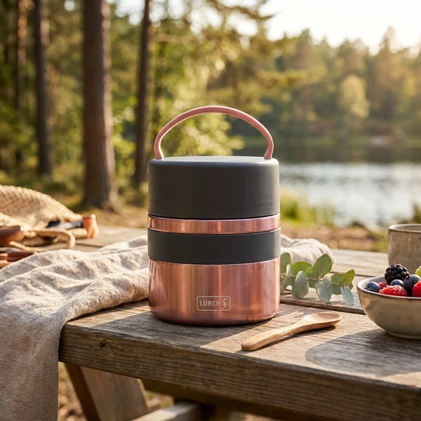 Lurch Iso-Pot 2.0 Thermobehälter Edelstahl 500ml Rosegold LU240845 by LURch color Svart