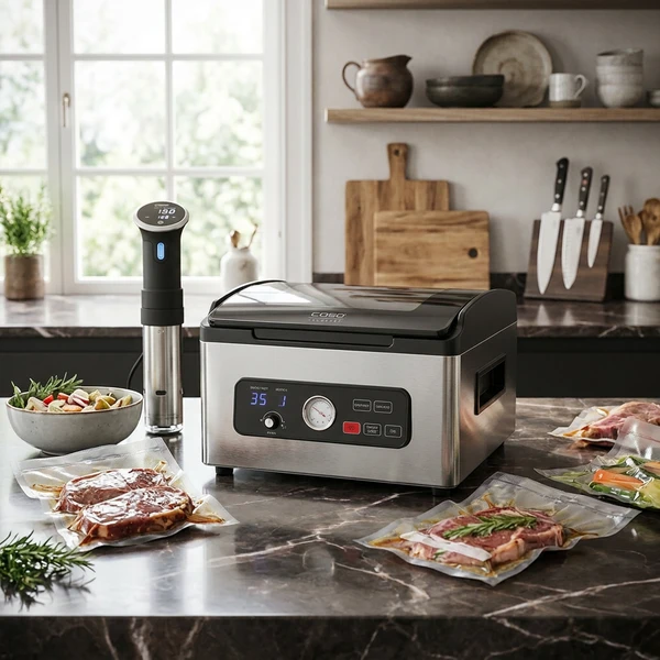 Caso VacuChef 700 Kammervakuumierer Edelstahl CS1421 by CASO color Svart