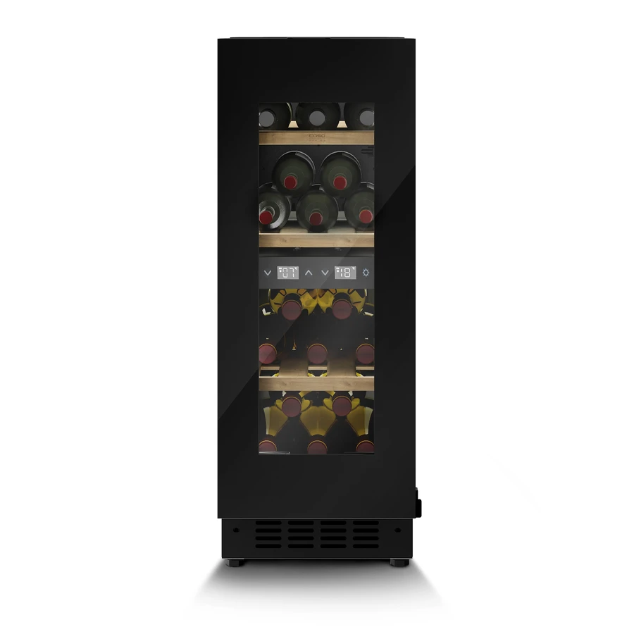 Caso WineDeluxe WDU 18 Unterbau-Weinkühlschrank Schwarz CS7719 by CASO color Svart