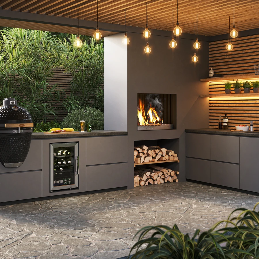 Caso BBQ Deluxe S-L Smart Flaschenkühlschrank Edelstahl CS708 by CASO color Svart