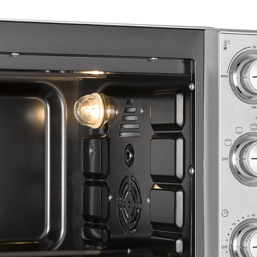 Caso TO26 SilverStyle Minibackofen 26L 1650W Silber CS2977 by CASO color Svart