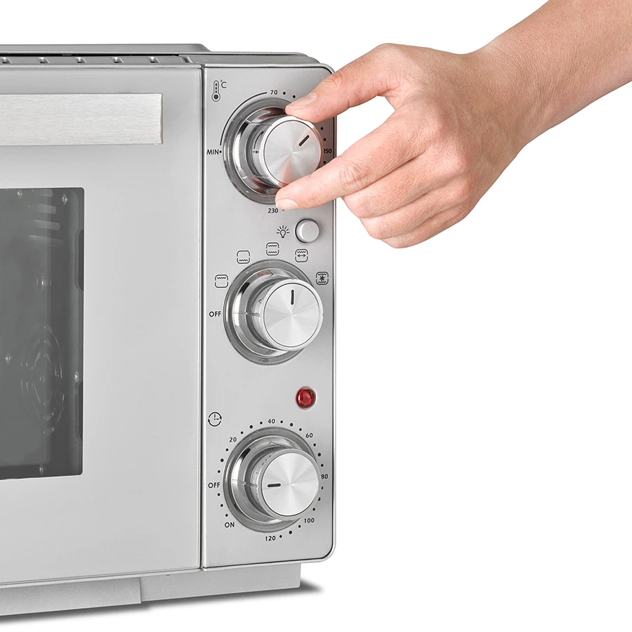 Caso TO26 SilverStyle Minibackofen 26L 1650W Silber CS2977 by CASO color Svart