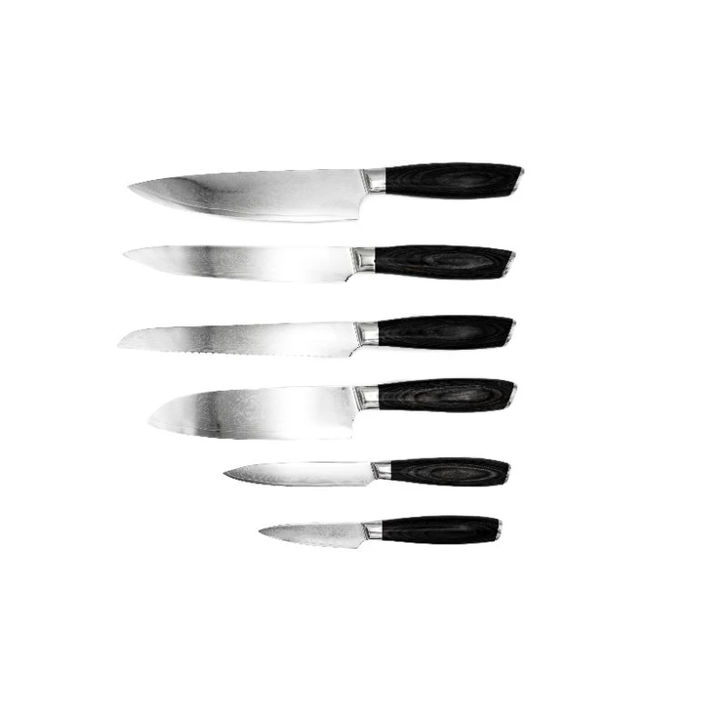 Damascus By Hâws Damastmesser-Set 6-teilig 30-DBH6G10  color Svart