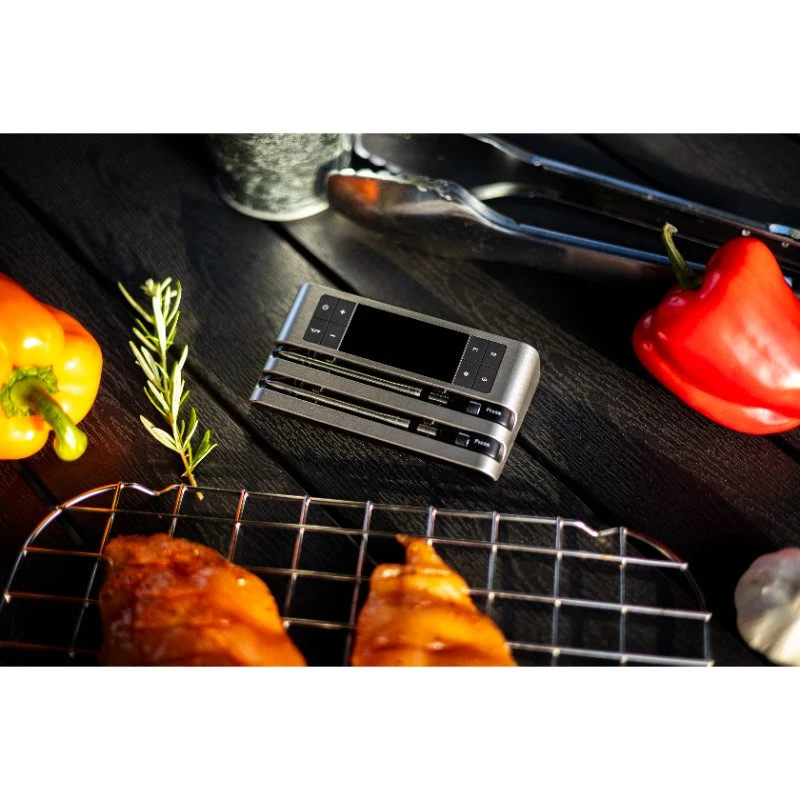 Hâws Kabelloses Grill- und Bratenthermometer mit 2 Fühlern 30-HBWMTP2  color Svart