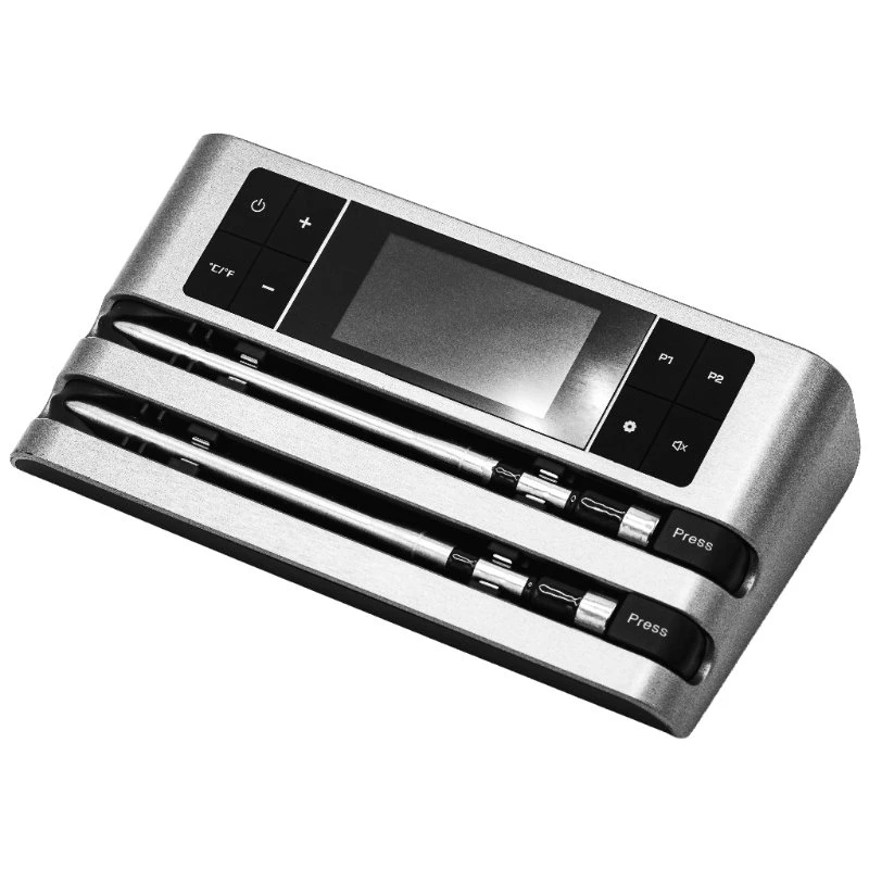 Hâws Kabelloses Grill- und Bratenthermometer mit 2 Fühlern 30-HBWMTP2  color Svart