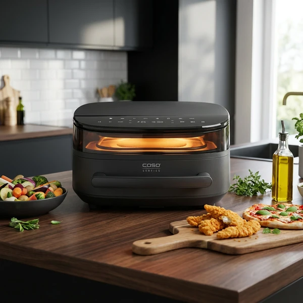 Caso AirFry & PizzaChef Heißluftfritteuse PFAS-frei Schwarz CS3191 by CASO color Svart