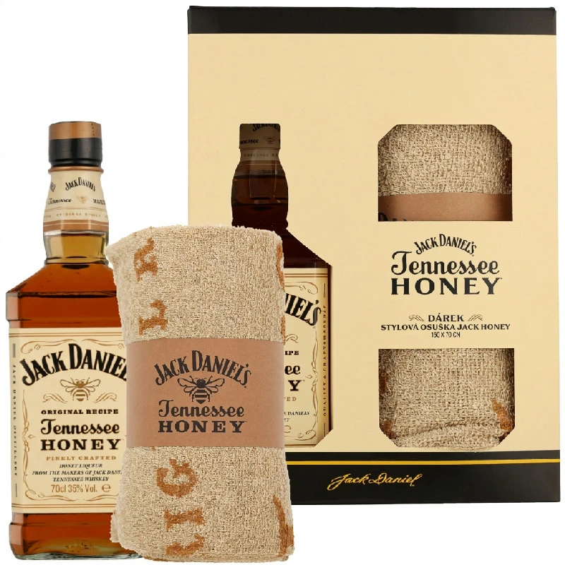 Jack Daniel's Tennessee Honey Likör inkl. Handtuch 70cl L-61-685-00  color Svart