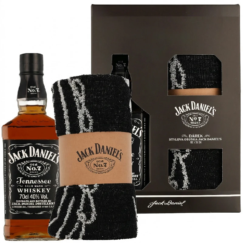 Jack Daniel's Whiskey inkl. Handtuch 70cl L-61-642-00  color Svart