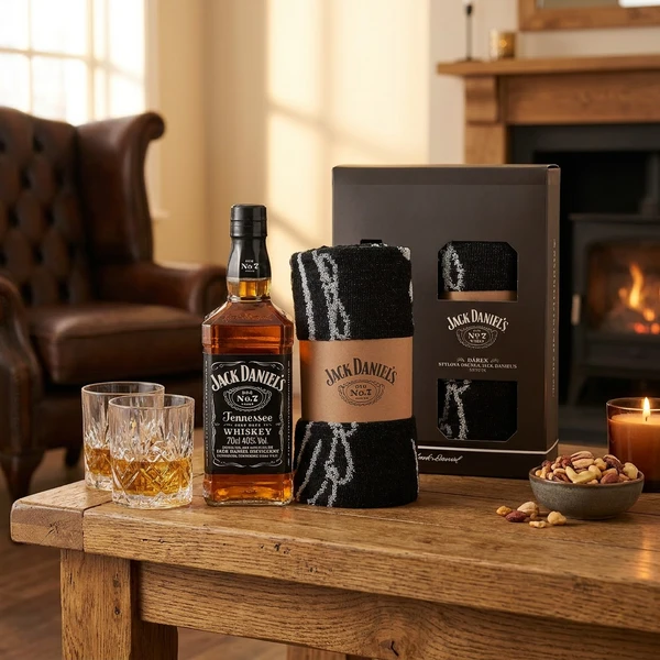 Jack Daniel's Whiskey inkl. Handtuch 70cl L-61-642-00  color Svart