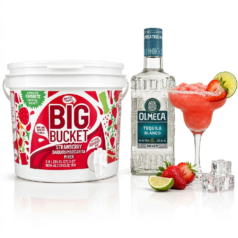 Big Bucket Strawberry Margarita - Cocktail-Set Bundle186  color Svart