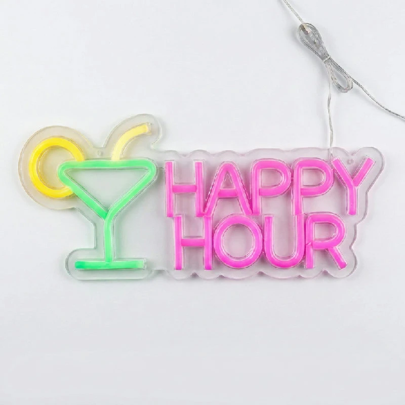 Neonschild „Happy Hour“ NE1200040  color Svart