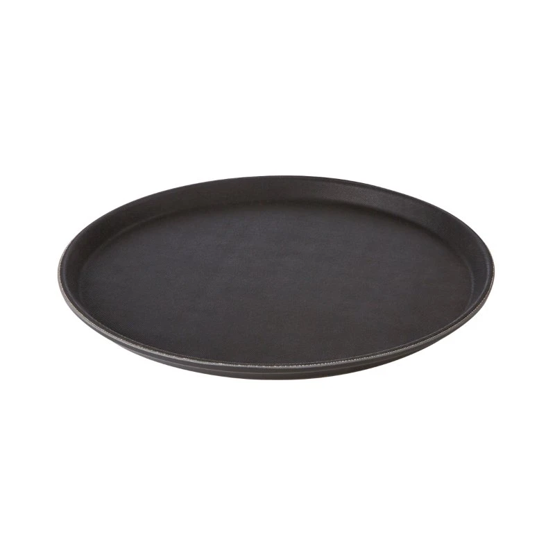 Rundes Antirutsch-Serviertablett Schwarz 35,5 cm CB1006  color Svart
