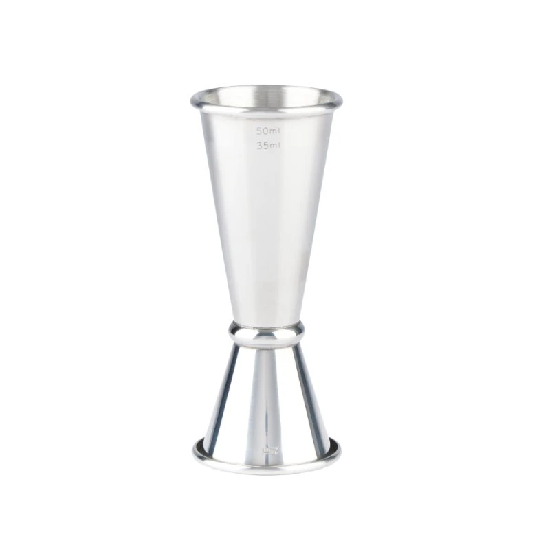 Jigger 25/50 ml mit Band aus Edelstahl JG0059S  color Svart