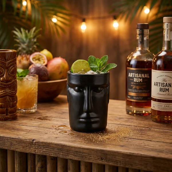 Tiki Becher Maka Keramik Natur 50cl TK10079  color Svart
