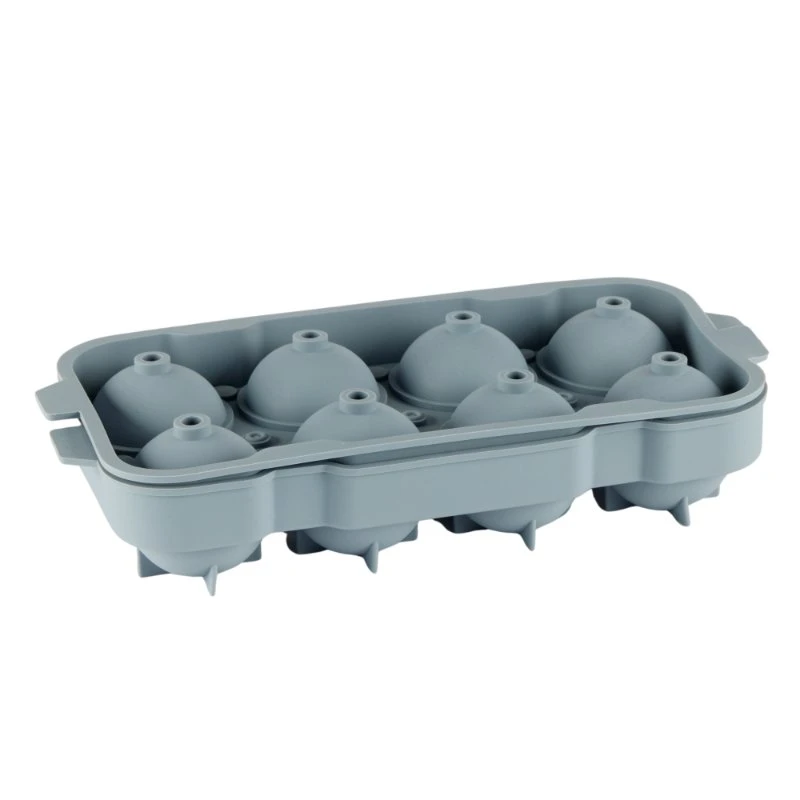 Eiswürfelform für 8 Eiskugeln aus grauem Silikon SICT78  color Svart