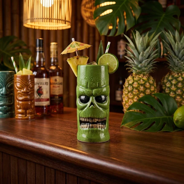 Tiki Becher Keramik 390 ml TK10067  color Svart