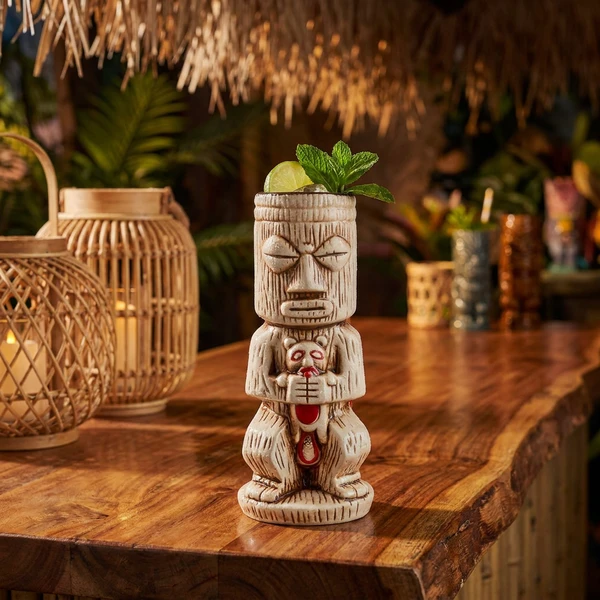 Tiki-Becher Hila 500 ml aus Keramik, Natur TK10045  color Svart