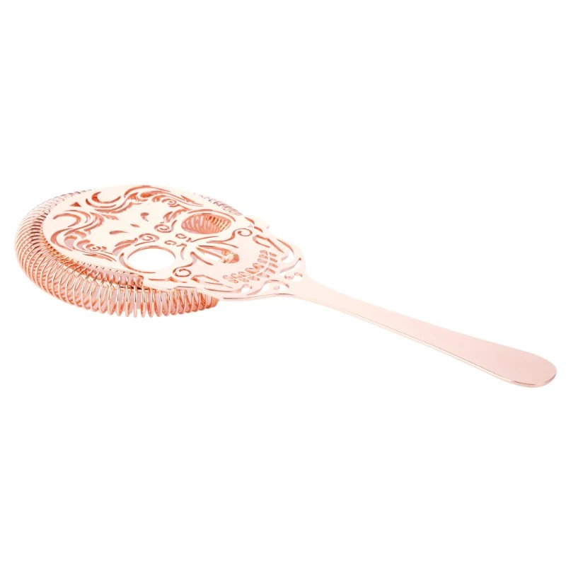 Cocktailsieb Totenkopf 22x9,7cm Kupfer ST0050C  color Svart