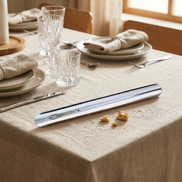 Tischkrümelabstreifer Aluminium Silber TCAS006  color Svart