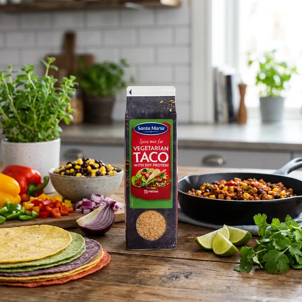 Taco-Gewürzmischung Vegetarisch 269014 by SANTA M color Svart