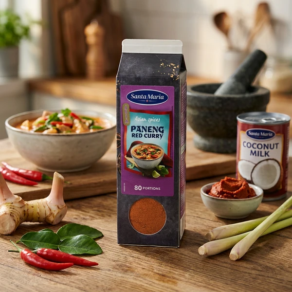 Paneng Curry Red Gewürzpaste 269017 by SANTA M color Svart