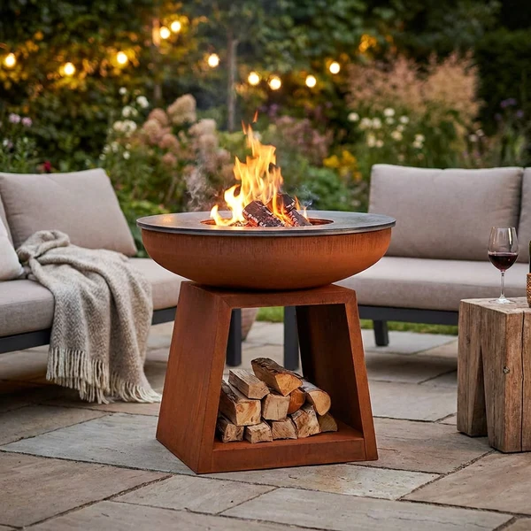 Cortenstahl-Grill 3165142 by COSY & TRENDY color Svart