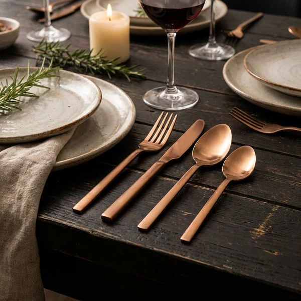 Besteckset Kupfer 24-teilig aus Edelstahl 1667937 by COSY & TRENDY color Svart
