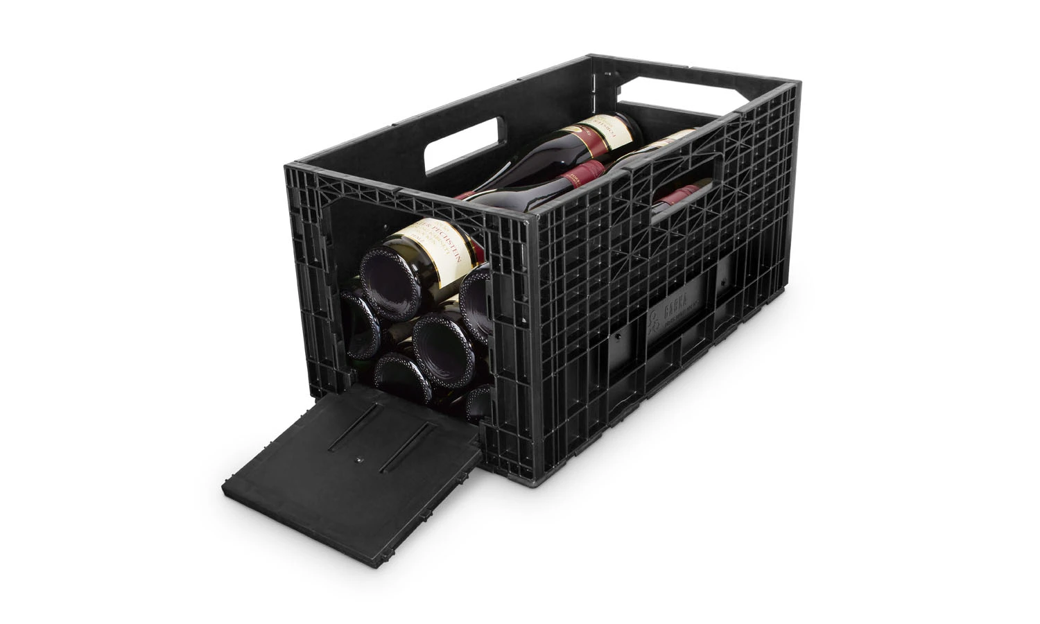 Weinkiste aus synthetischem Material 26x48x5,5cm 6268274  color Svart