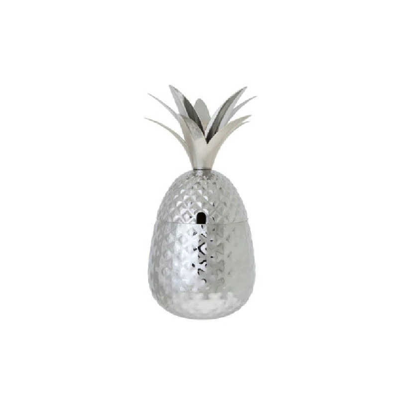 BarLife 2026 Ananas-Cocktailbecher Silber 800 ml 1002043Z by COSY & TRENDY color Svart