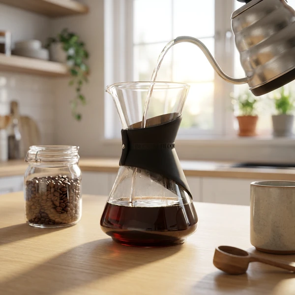 Pour-Over Kaffeebereiter aus Glas 19 cm 664180000  color Svart