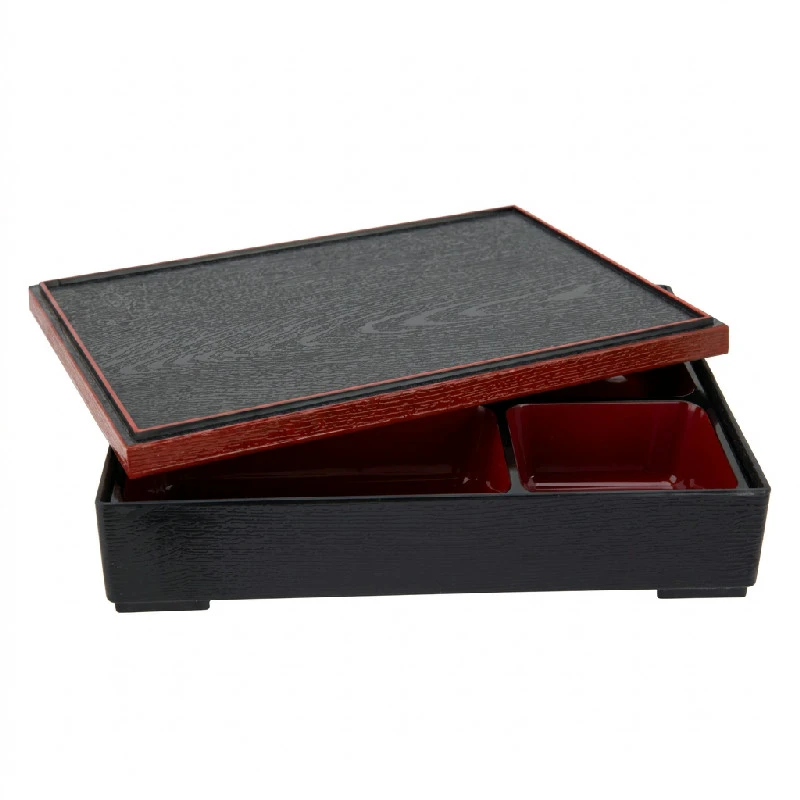 Bento Box Schwarz/Rot 27x21x6cm 3049696 by COSY & TRENDY color Svart