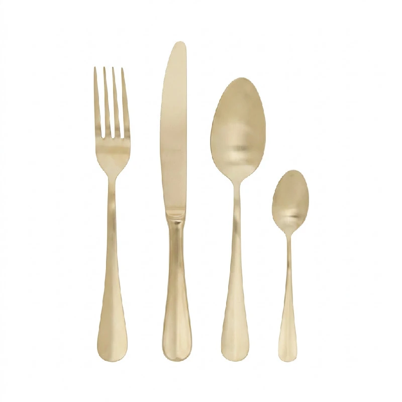 Besteckset 24-teilig Mattes Champagner Edelstahl 5422003 by COSY & TRENDY color Svart