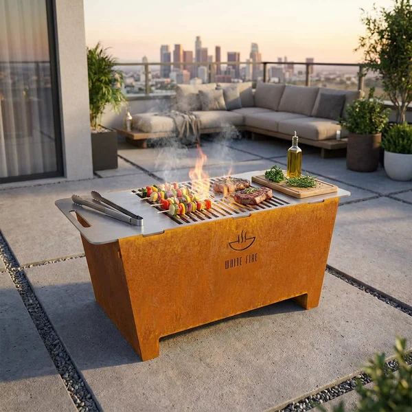 Barbecue-Grill aus Cortenstahl 3165143 by COSY & TRENDY color Svart