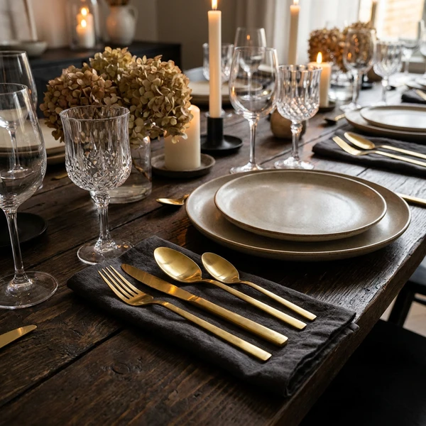 Besteckset Gold 24-teilig aus Edelstahl 9144237 by COSY & TRENDY color Svart