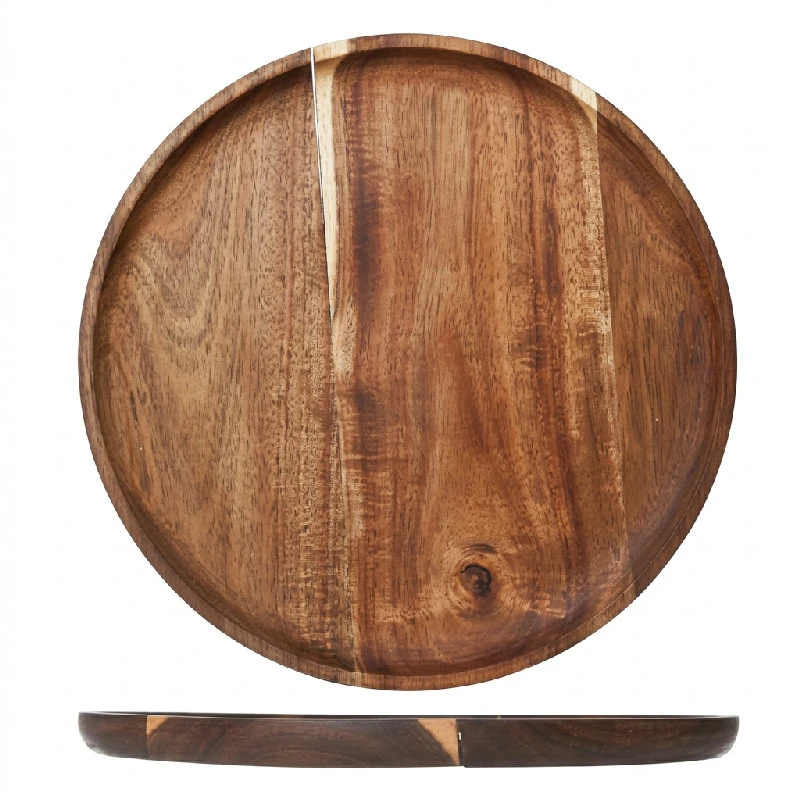 Holzteller rund Ø30x2 cm 8741489 by COSY & TRENDY color Svart