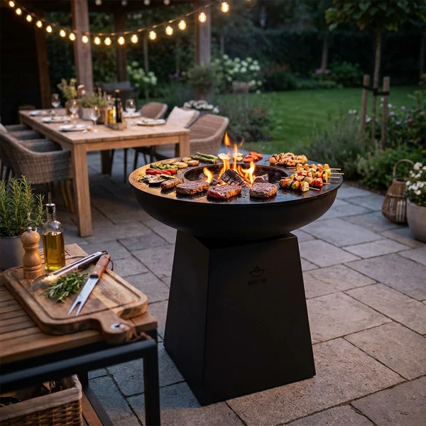 Original Grill aus schwarzem Cortenstahl 3165122 by COSY & TRENDY color Svart