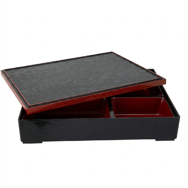 Bento Box Schwarz/Rot 30x24,5x6cm 3712649 by COSY & TRENDY color Svart