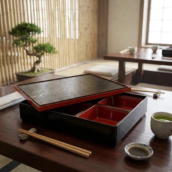 Bento Box Schwarz/Rot 30x24,5x6cm 3712649 by COSY & TRENDY color Svart