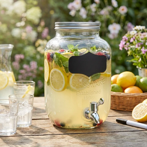 Getränkespender mit Kreidetafel 4,5 L Glas 2768084 by COSY & TRENDY color Svart