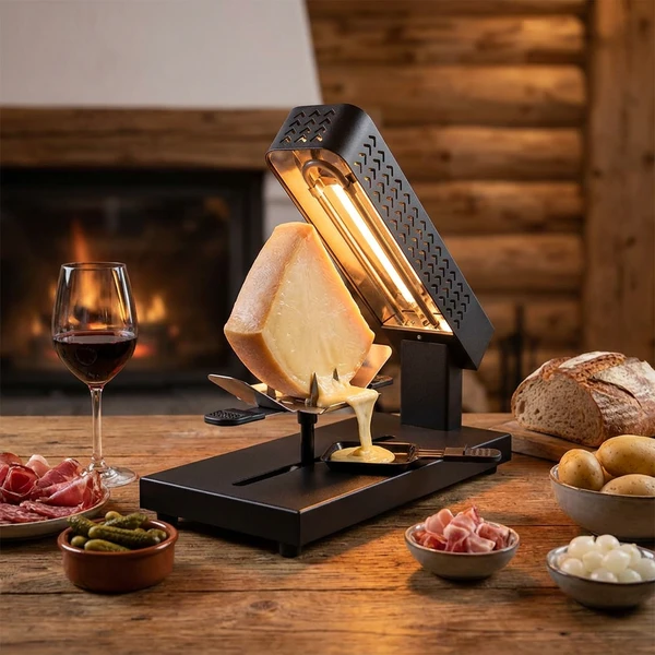 Raclette-Grill Schwarz Metall 42x17x38cm 5659010 by COSY & TRENDY color Svart