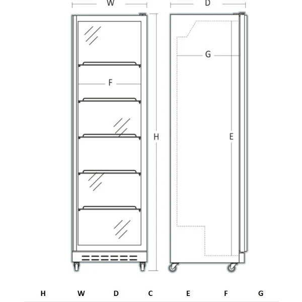 Display-Kühlschrank - DC430BD - Scandomestic DC430BD by Scandomestic color Svart