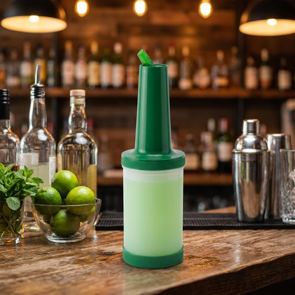 Store & Pour Flasche Grün 0,95L mit Ausgießer PQG0003  color Svart