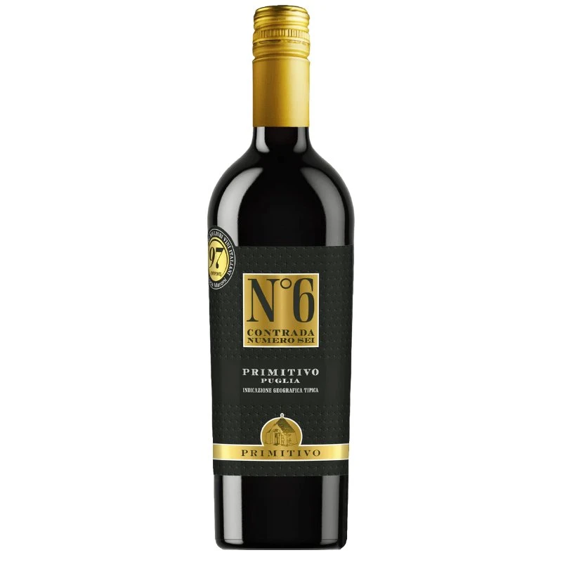Contrada Numero 6 Primitivo IGT 2025 600517  color Svart