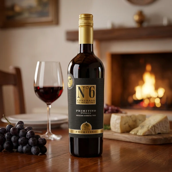 Contrada Numero 6 Primitivo IGT 2025 600517  color Svart