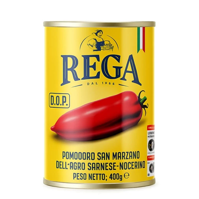 Rega San Marzano Geschälte Tomaten 400 g 16111  color Svart