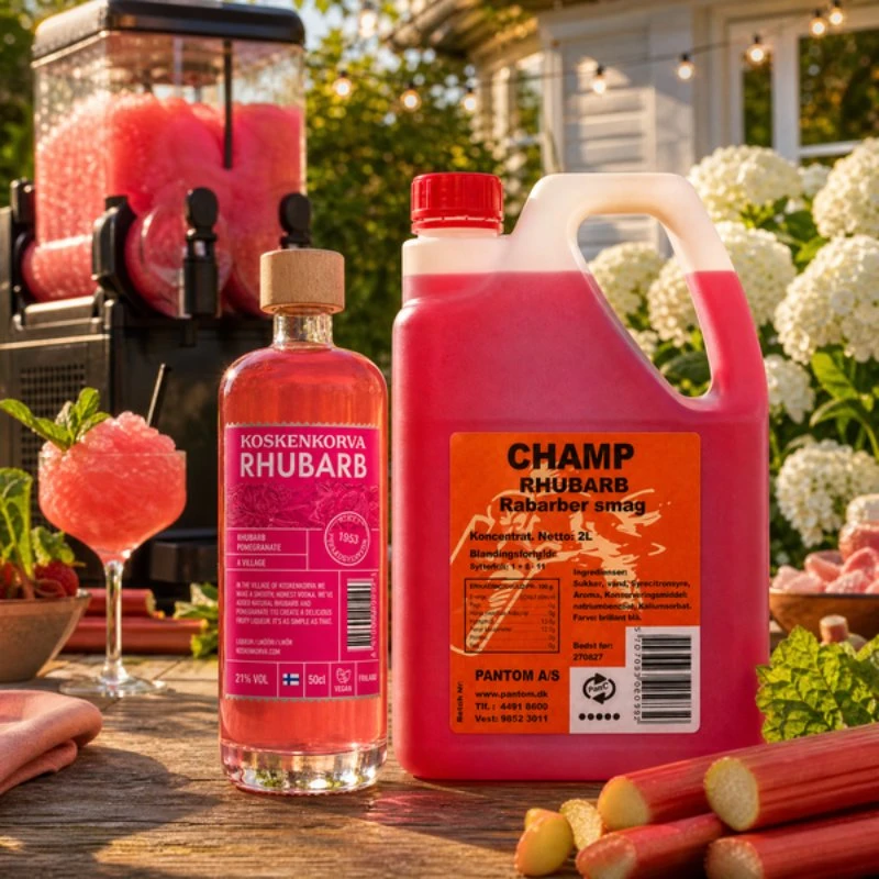 Frozen Rhubarb Rush – Slush-Eis Cocktail-Paket Bundle191  color Svart