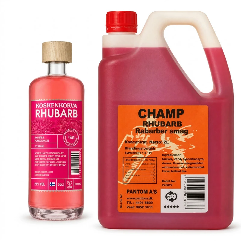 Frozen Rhubarb Rush – Slush-Eis Cocktail-Paket Bundle191  color Svart