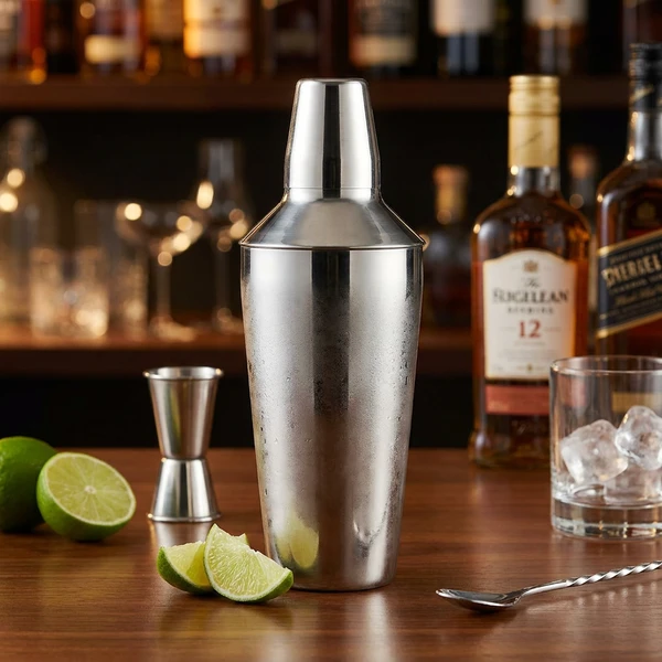 Cocktail-Shaker 3-teilig Edelstahl konisch 0,75 l 593035  color Svart