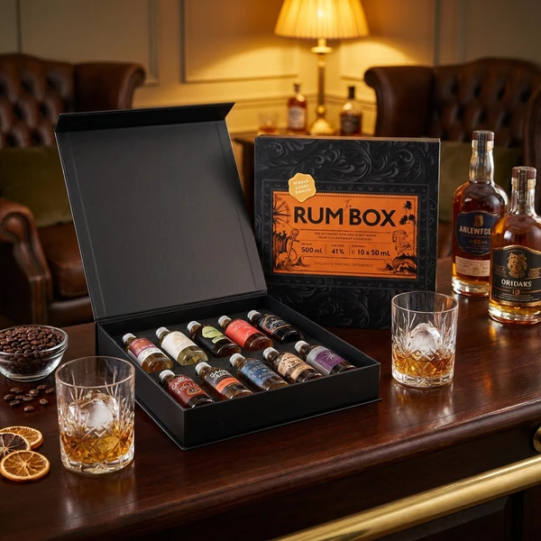 The Rum Box Yellow Edition 10 x 0,05 ltr. Rombox50 by The Rumbox color Svart