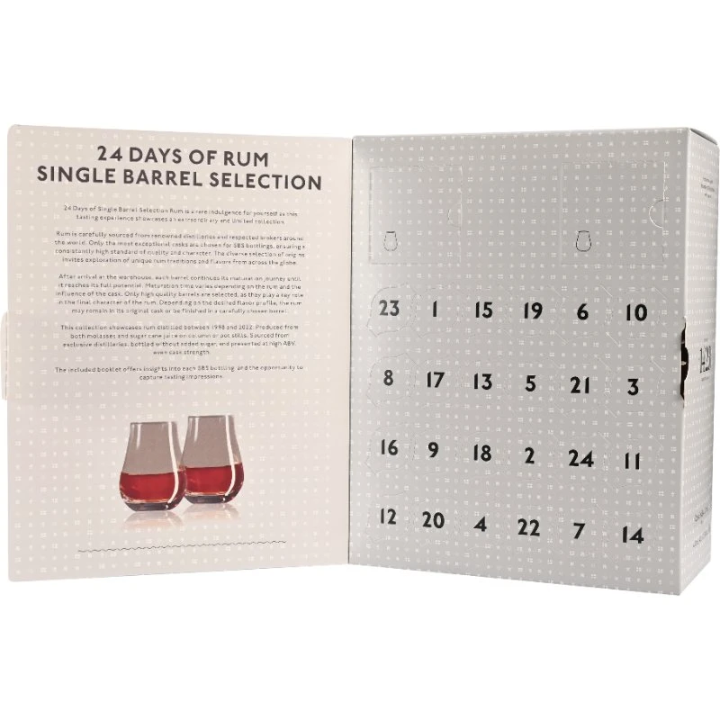24 Days of Rum Calendar, SBS Edition 24x2cl JUL150  color Svart